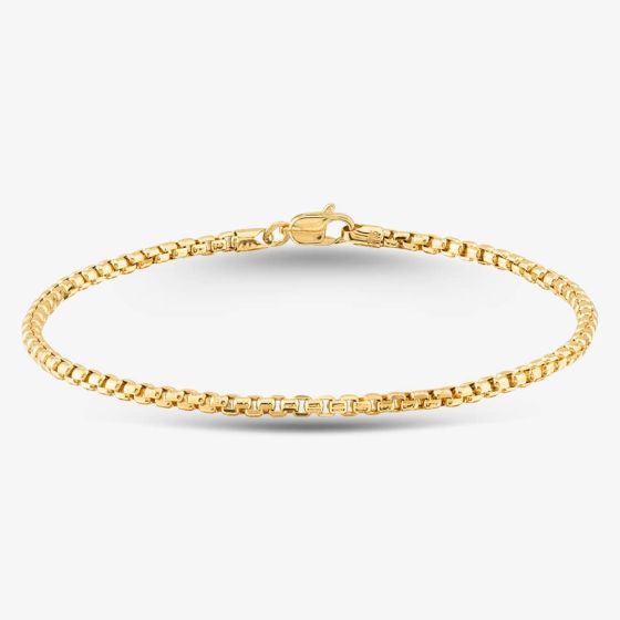 9ct Yellow Gold 7.5 Inch Box Chain Bracelet HRBP-250-9Y-7.5