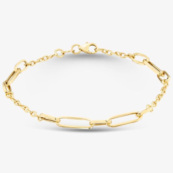 9ct Yellow Gold Paperlink Chain Bracelet 1.20.0492