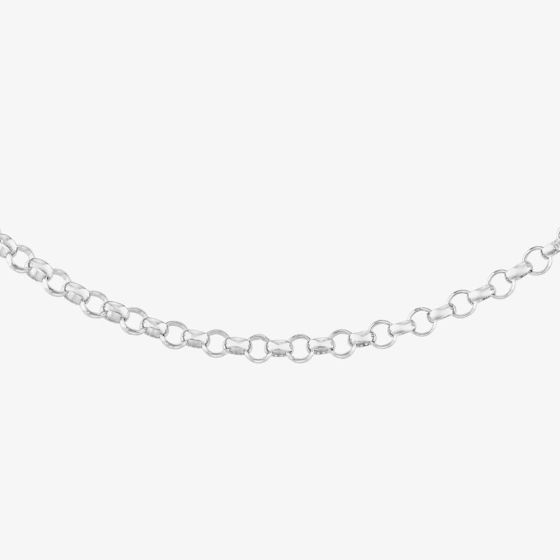 9ct White Gold 18 Inch Belcher Chain SRBP-170-9W-18