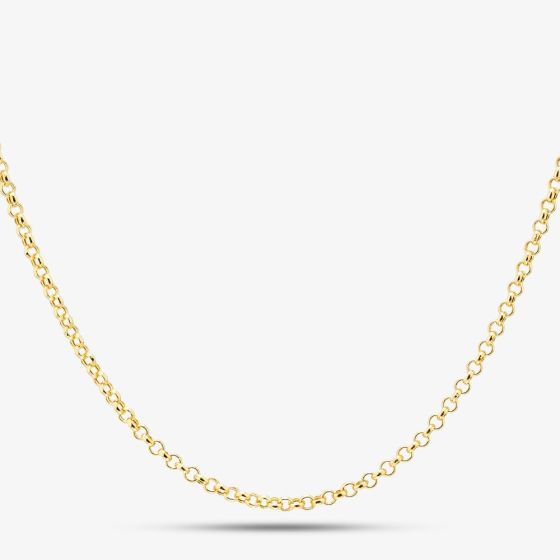 9ct Yellow Gold 16 or 18 Inch Round Belcher Chain HRB080