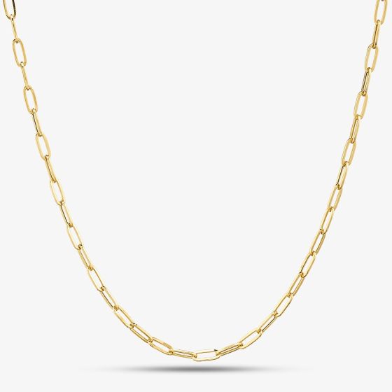 9ct Yellow Gold 18 Inch Oval Link Belcher Chain HPPC-270-9Y-18