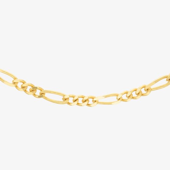 9ct Gold 1.8mm Diamond-Cut 18 Inch Figaro Chain 1.15.0034