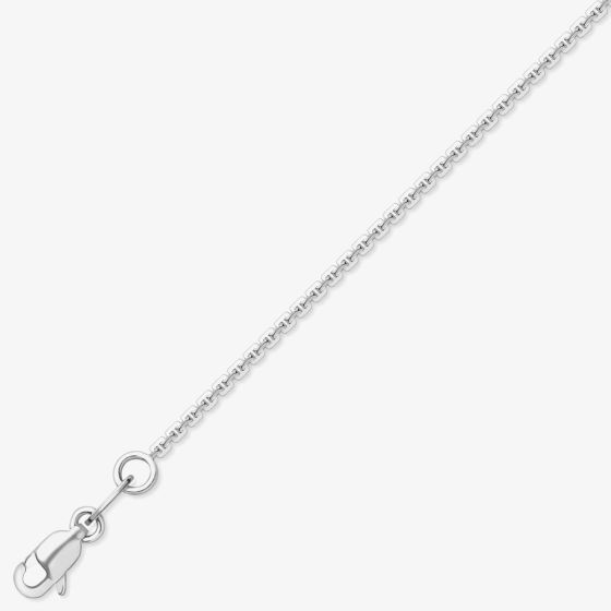 9ct White Gold 18-Inch Square Trace Necklace CN755-18