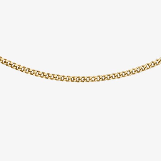 9ct Yellow Gold Diamond Cut Curb Chain 1.13.0033