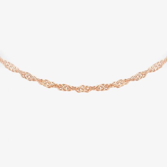 9ct Rose Gold 18 Inch Twist Curb Chain 5.13.6994