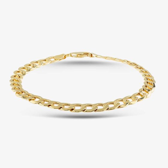 9ct Yellow Gold 8.5 Inch Curb Chain Bracelet HC150 8.5