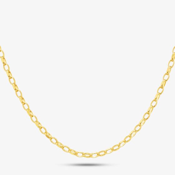 9ct Yellow Gold Oval Belcher Chain SOBD-325-9Y