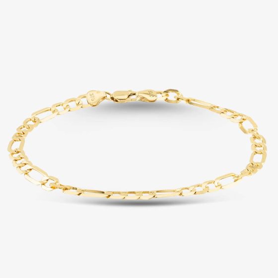 9ct Yellow Gold 7.5 Inch Figaro Chain Bracelet SCFP-520-9Y-7.5