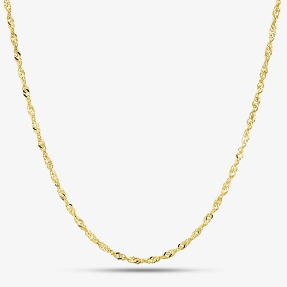 9ct Yellow Gold 20 Inch Twisted Curb Chain SSIN-220-9Y-20