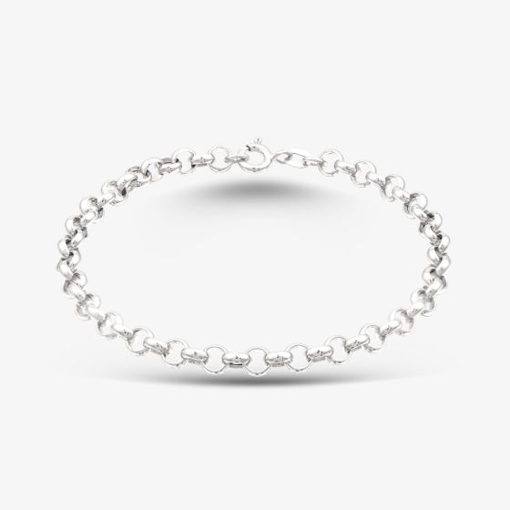 9c White Gold Round Belcher Bracelet 5.24.3551