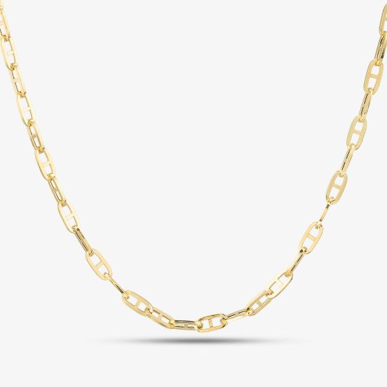 9ct Yellow Gold 18 Oval Inch Anchor Chain HPBC-290-9Y-18