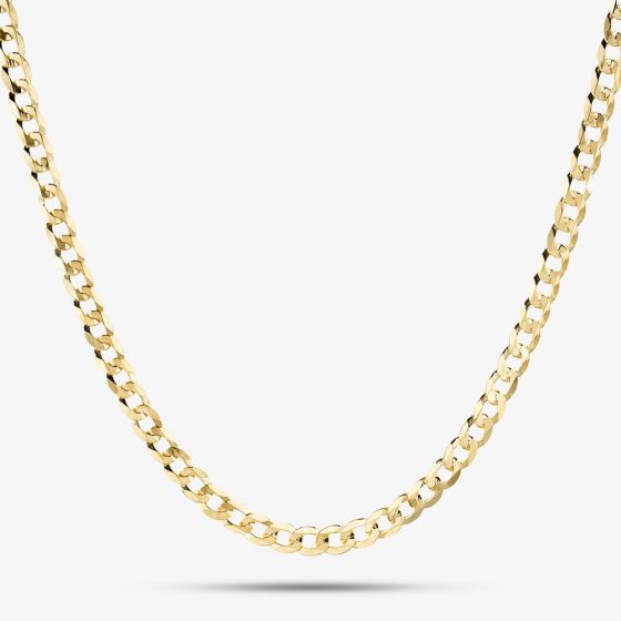 9ct Yellow Gold 22 Inch Flat Curb Chain SUFC-340-9Y-22