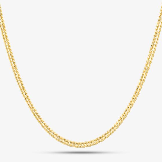 9ct Gold 20 Inch Diamond Cut Curb Chain 1.13.6375