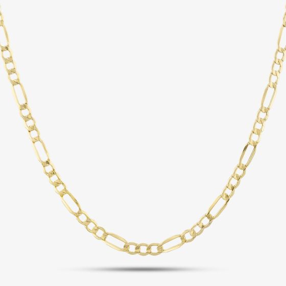 9ct Yellow Gold 20 Inch Hollow Figaro Chain HF080-20