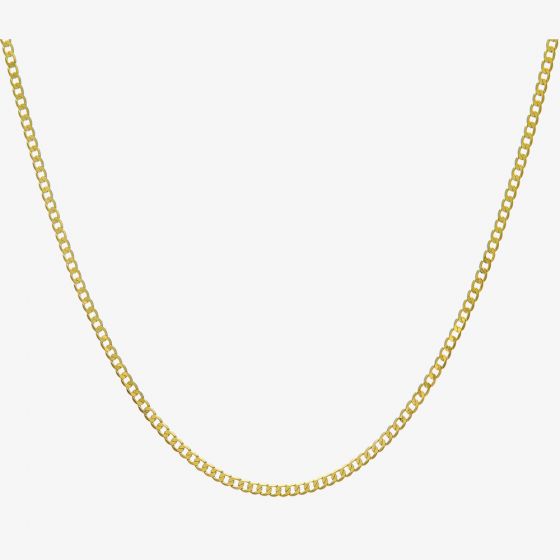 9ct Yellow Gold Flat Curb Chain UFC70