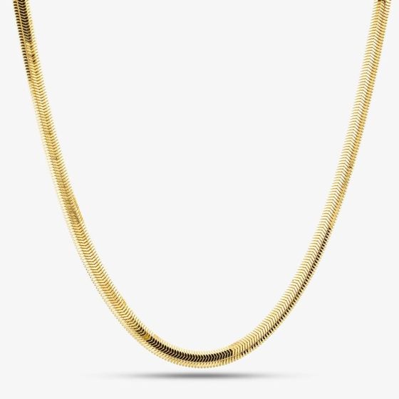 9ct Yellow Gold Flat Snake Chain HBFS-400-9Y-16-18