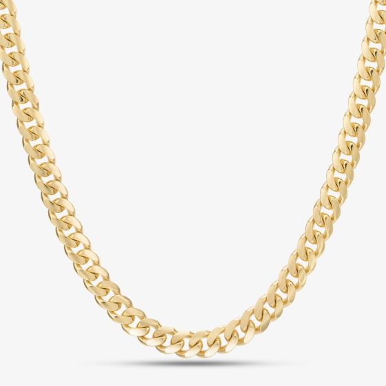 9ct Yellow Gold 20 Inch Cuban Link Curb Chain CB030-20