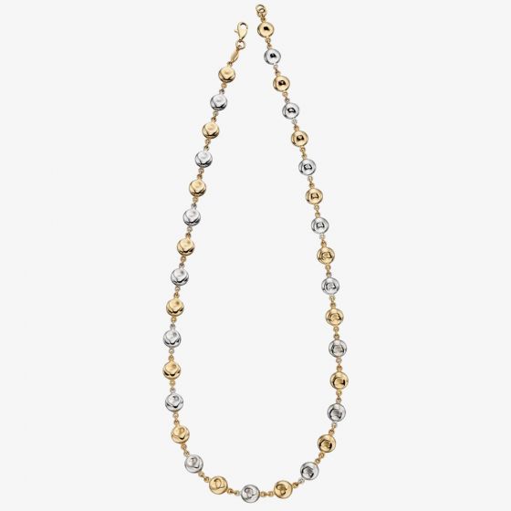 9ct Two Colour Gold Multi Disc Necklace GN330