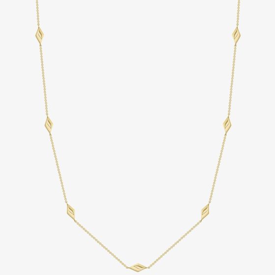 9ct Yellow Gold 17-Inch Kite Motif Necklace CA034-17