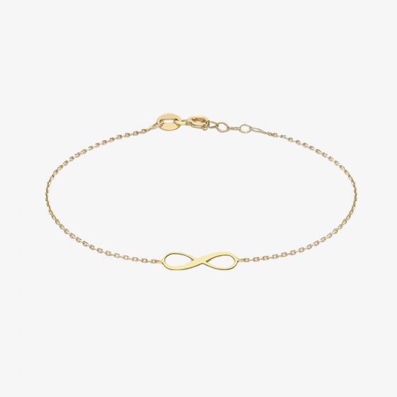 9ct Yellow Gold Adjustable Infinity Bracelet 1.29.8152