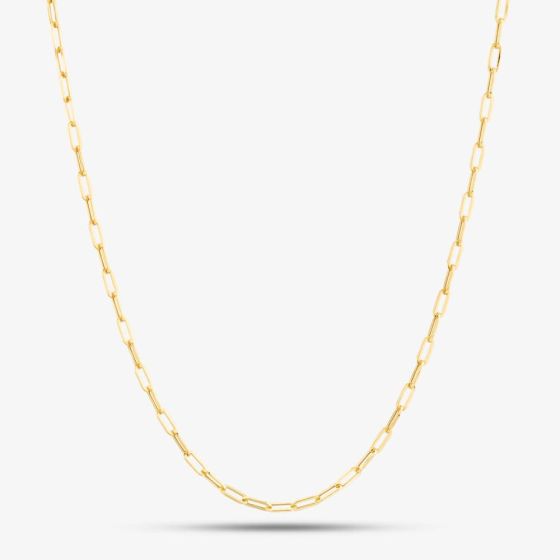 9ct Yellow Gold Paper Chain Necklace 1.16.0204