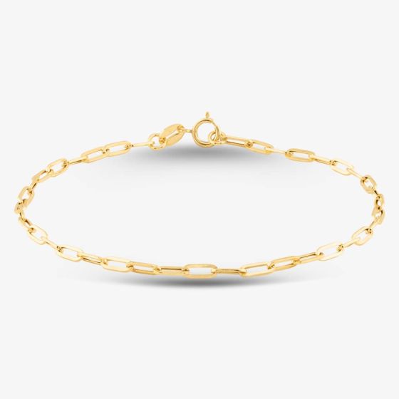 9ct Yellow Gold Paper Chain Bracelet 1.26.0201