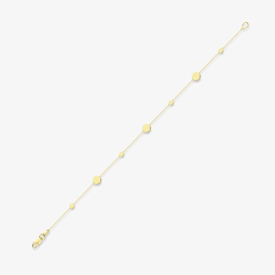 9ct Yellow Gold Multi Circle Disc Bracelet 111125127464