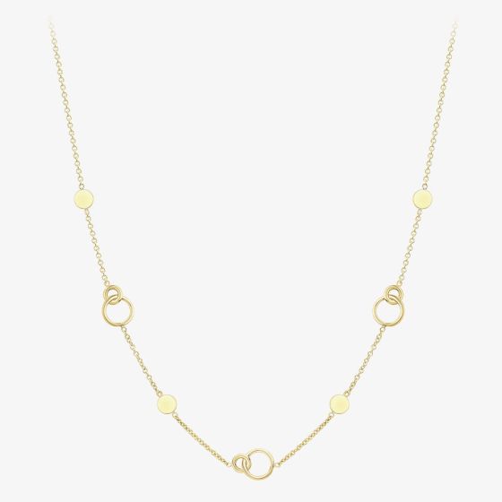 9ct Gold 17 Inch Interlocking Circle Disc Chain 111125127730