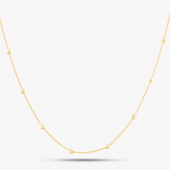 9ct Yellow Gold 16 Inch Curb & Ball Chain 1.13.7913