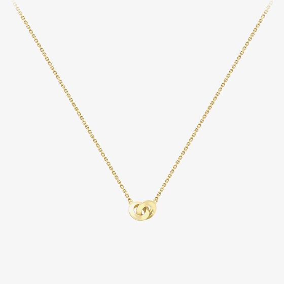 9ct Yellow Gold Double Circle Link Necklace 111125147265