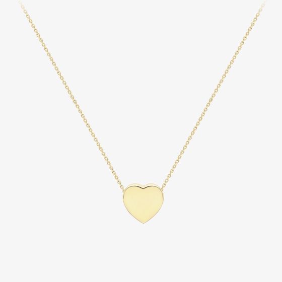 9ct Yellow Gold Heart Slider Necklace 111125147269