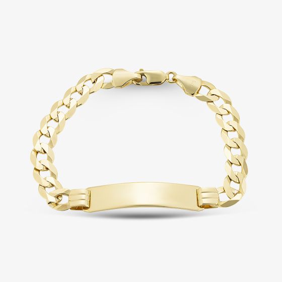 9ct Yellow Gold 8.5 Inch ID Curb Chain Bracelet SIDB-830-9Y-8.5