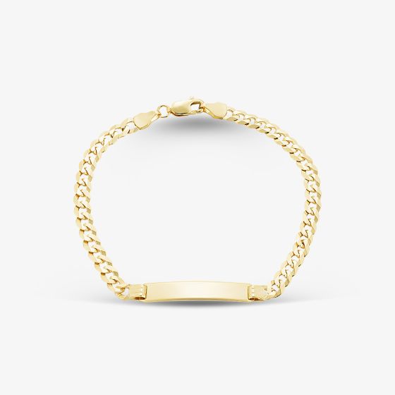 9ct Yellow Gold 7.5 Inch ID Curb Chain Bracelet SIDB-440-9Y-7.5