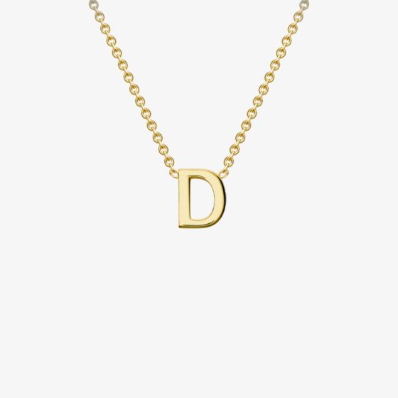 9ct Yellow Gold Mini Initial D Necklace 1.19.0153