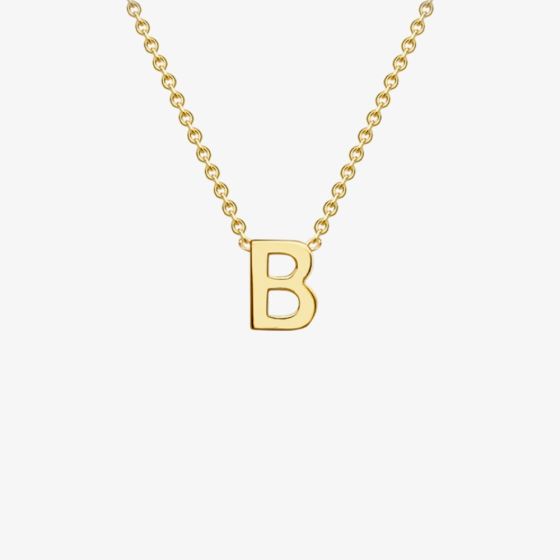 9ct Yellow Gold Mini Initial B Necklace 1.19.0151