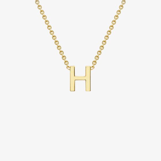 9ct Yellow Gold Mini Initial H Necklace 1.19.0157