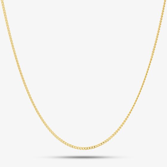 9ct Yellow Gold 40cm Fine Curb Chain CC008 40CM