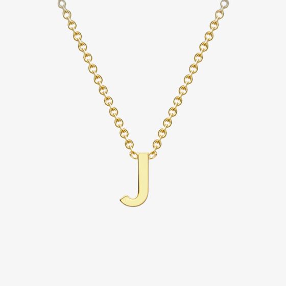 9ct Yellow Gold Mini Initial J Necklace 1.19.0159