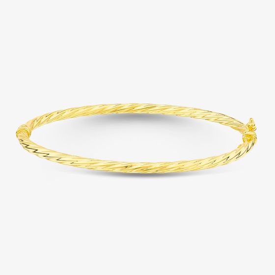 9ct Yellow Gold Twist Bangle BBE029Y