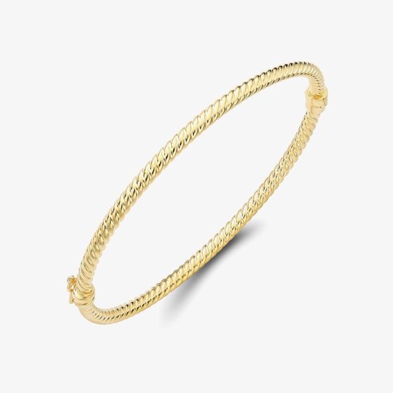 9ct Yellow Gold Twisted Bangle 111225147588