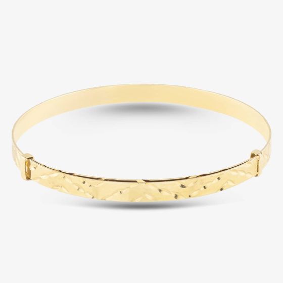9ct Childs Expandable Plain Gold Bangle BN385