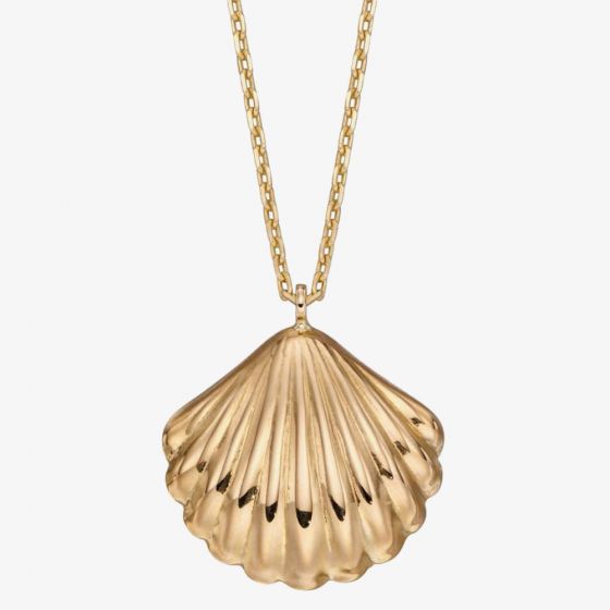 9ct Yellow Gold Shell Necklace GN349