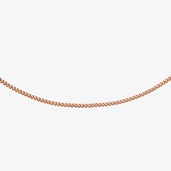 9ct Rose Gold Diamond Cut Curb Chain 5.13.2510