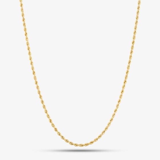 9ct Yellow Gold 46cm Rope Chain 1.12.0784
