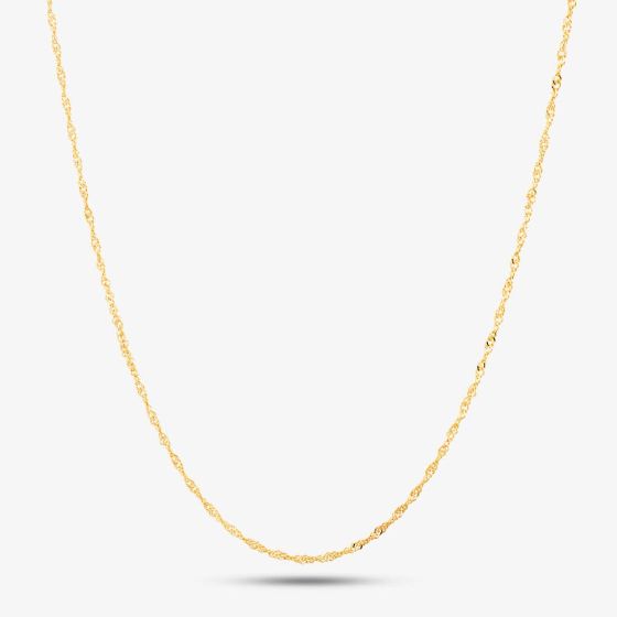 9ct Yellow Gold 18 Inch Twist Curb Chain 1.13.1614