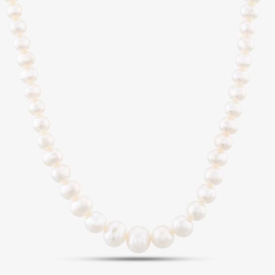 9ct Gold 16 Inch Graduated Freshwater Pearl Necklace POZ827SD