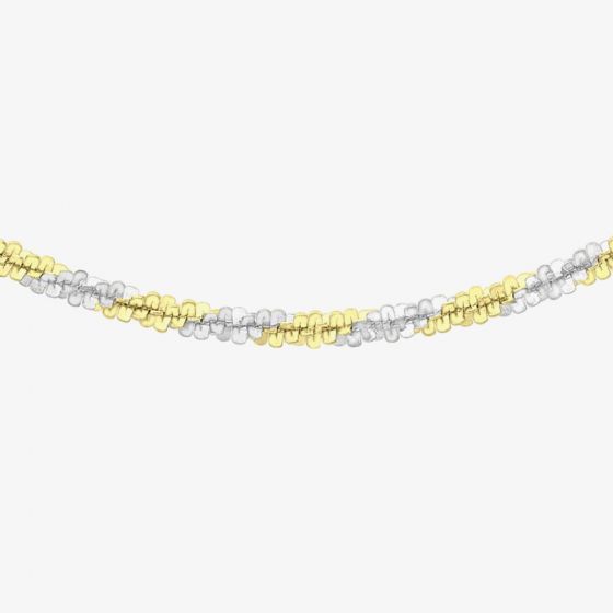 9ct Two Colour Gold 18 Inch Twisted Chain 2.15.8684
