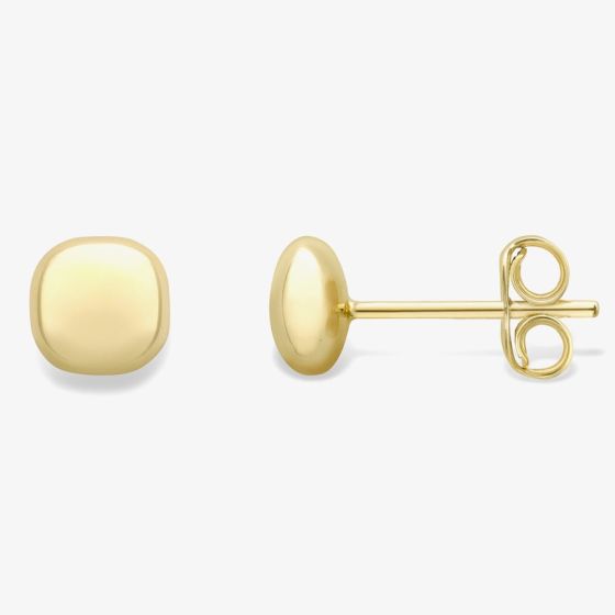 9ct Gold Squared Cushion Stud Earrings 120125114401