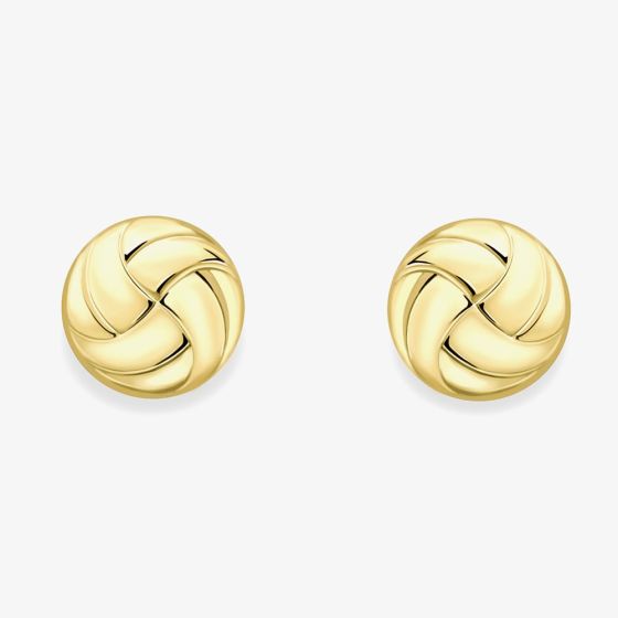 9ct Gold Round Button Stud Earrings 120125127469