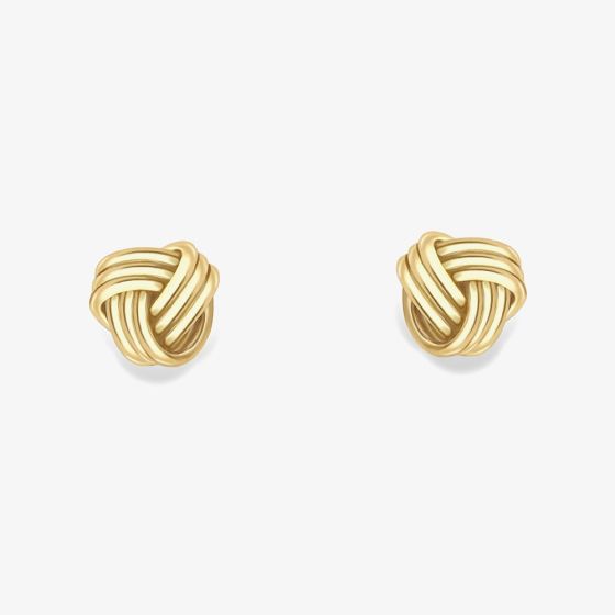 9ct Yellow Gold Knot Stud Earrings 120125147610